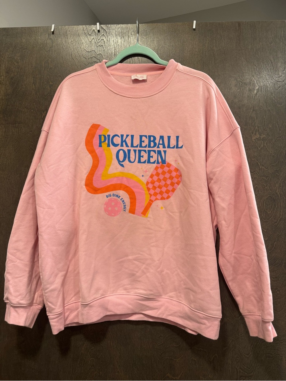 Pink Lily Pink Pickleball Queen Graphic Sweatshirt